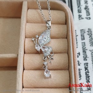 گردنبند استیل زنانه پروانه کد GNB162378W