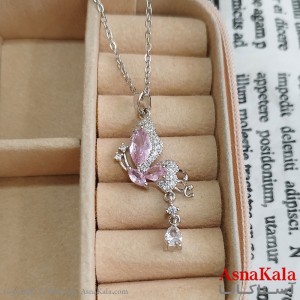 گردنبند استیل زنانه پروانه کد GNB162379W