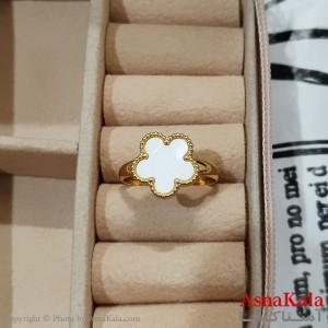 انگشتر زنانه استیل مینیمال مدل ونکلیف فری سایز  رنگ طلایی کد ANG191195W