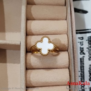 انگشتر زنانه استیل مینیمال مدل ونکلیف فری سایز  رنگ طلایی کد ANG191199W