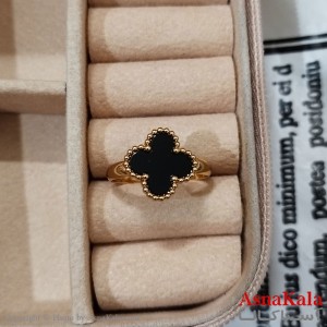 انگشتر زنانه استیل مینیمال مدل ونکلیف فری سایز  رنگ طلایی کد ANG191201W