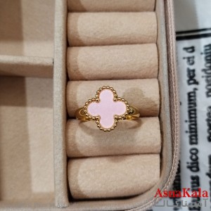 انگشتر زنانه استیل مینیمال مدل ونکلیف فری سایز  رنگ طلایی کد ANG191203W