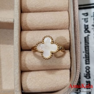 انگشتر زنانه استیل مینیمال مدل ونکلیف فری سایز  رنگ طلایی کد ANG191204W