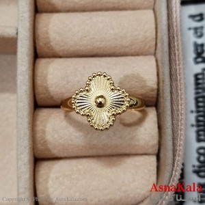 انگشتر زنانه استیل مینیمال مدل ونکلیف فری سایز  رنگ طلایی کد ANG191209W