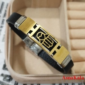 دستبند چرم مردانه  مدل آدمک کد DSB181663W