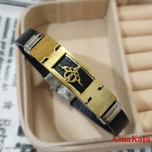 دستبند چرم مردانه  مدل کلاسیک کد DSB181664W