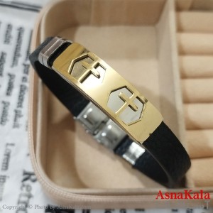 دستبند چرم مردانه  مدل صلیب جدید کد DSB181666W