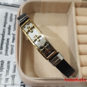 دستبند چرم مردانه  مدل  سه صلیب