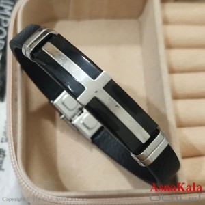 دستبند چرم مردانه  مدل مثبت کد DSB181680W