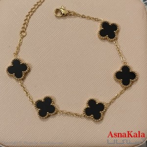 دستبندزنانه  زنجیری ونکلیف رنگ طلایی کد DSB181691W