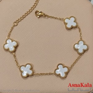 دستبندزنانه  زنجیری ونکلیف رنگ طلایی کد DSB181694W