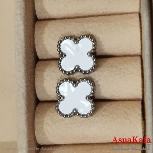 گوشواره استیل زنانه ونکلیف رنگ نقره ای کد GSH152164W