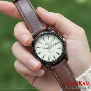 ساعت مردانه امگا چرم قهوه ای