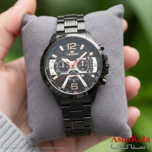 ساعت مردانه FNGEEN مقاوم دربرابر آب، طرح کرنوگراف، شب نما، رنگ ثابت  کد WTCH11420W