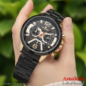 ساعت مردانه FNGEEN مقاوم دربرابر آب، طرح کرنوگراف، شب نما، رنگ ثابت  کد WTCH11421W