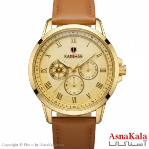 ساعت مردانه کیدمن سه موتور فول تایم، شمارش معکوس، دارای روز شمار، بندچرم اصل  کد WTCH11425W