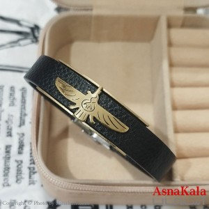 دستبند چرم مردانه  مدل فروهر کد DSB181703W