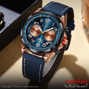 ساعت مردانه چرم صفحه شب نما ضدآب تا عمق بالا رنگ ثابت موتور کوارتز  کد WTCH11432W