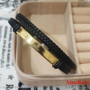 دستبند چرم دولاین مردانه  مدل کارتیر کد DSB181710W