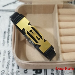 دستبند چرم  مردانه جدید کد DSB181712W