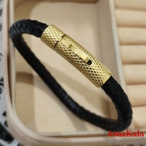 دستبند  چرم مردانه  مدل لاکچری کد DSB181745W