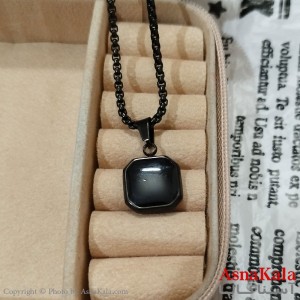 گردنبند اسپورت مدل مربع استیل کد GNB162490W