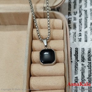گردنبند اسپورت مدل مربع استیل کد GNB162492W