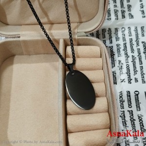 گردنبند مردانه استیل مدل بیضی کد GNB162499W
