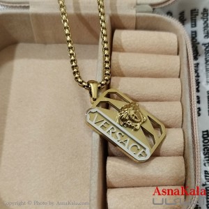 گردنبند مردانه استیل مدل ورساچه کد GNB162505W