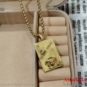 گردنبند مردانه استیل مدل ورساچه کد GNB162508W