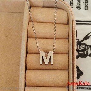 گردنبند زنانه استیل مدل حرف m کد GNB162518W