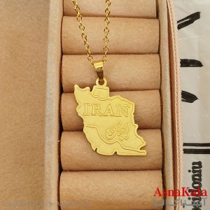 گردنبند مردانه استیل مدل ایران کد GNB162527W