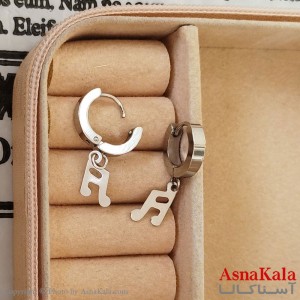 گوشواره  آویز استیل زنانه مدل ملودی رنگ نقره ای کد GSH1521682W