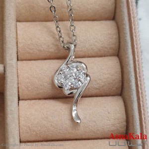 آویز ژوپینگ دخترانه رنگ نقره ای کد GNB162545W