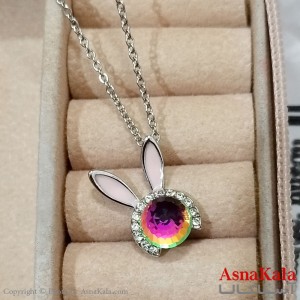 گردنبند زنانه سواروسکی  با کارت گارانتی و جعبه بگ سواروفسکی کد GNB162559W