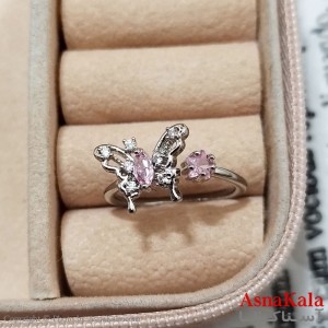 انگشتر زنانه استیل مینیمال فری سایز رنگ نقره ای کد ANG191233W