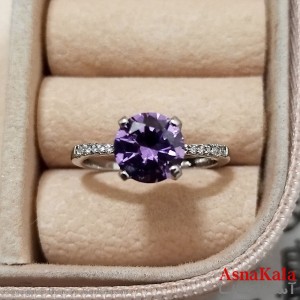 انگشتر زنانه استیل نگیندار فری سایز رنگ نقره ای کد ANG191248W