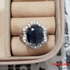 انگشتر زنانه استیل نگیندار فری سایز رنگ نقره ای کد ANG191288W