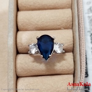 انگشتر زنانه استیل نگیندار فری سایز رنگ نقره ای کد ANG191294W