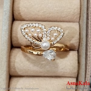 انگشتر زنانه استیل فری سایز رنگ طلایی کد ANG191304W