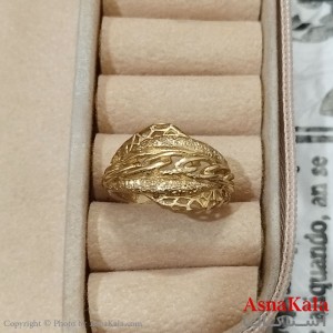 انگشتر زنانه تراش طلاروس رنگ ثابت مشابه طلا  ANG191046W