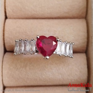 انگشتر زنانه قلب فری سایز رنگ نقره ای کد ANG191319W