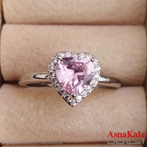 انگشتر زنانه قلب فری سایز رنگ نقره ای کد ANG191325W