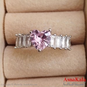 انگشتر زنانه قلب فری سایز رنگ نقره ای کد ANG191328W