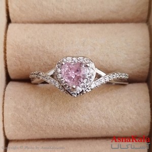 انگشتر زنانه قلب فری سایز رنگ نقره ای کد ANG191330W