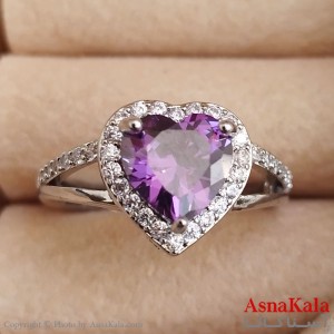 انگشتر زنانه قلب فری سایز رنگ نقره ای کد ANG191337W