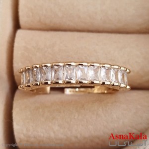 انگشتر زنانه نگیندار فری سایز رنگ طلایی کد ANG191344W