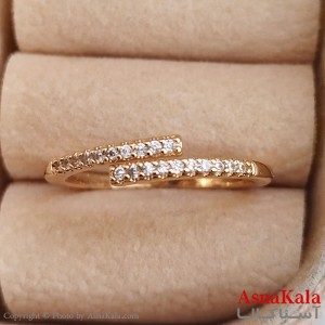 انگشتر زنانه نگیندار فری سایز رنگ طلایی کد ANG191349W