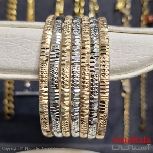 النگو طلاروس 3میل زنانه خارجی  برند NG دورنگ با کارت گارانتی کد DSB181751W