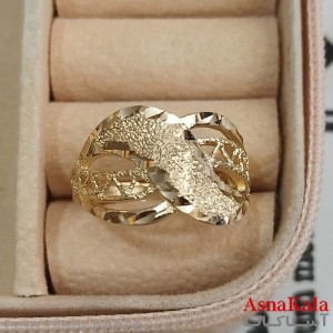 انگشتر زنانه تراش طلاروس رنگ ثابت مشابه طلا  ANG191360W